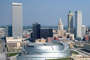 The skyline of the city of Tulsa
